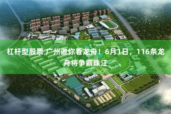 杠杆型股票 广州邀你看龙舟！6月1日，116条龙舟将争霸珠江