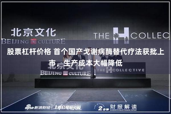 股票杠杆价格 首个国产戈谢病酶替代疗法获批上市，生产成本大幅降低