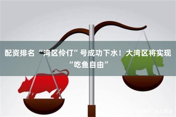 配资排名 “湾区伶仃”号成功下水！大湾区将实现“吃鱼自由”