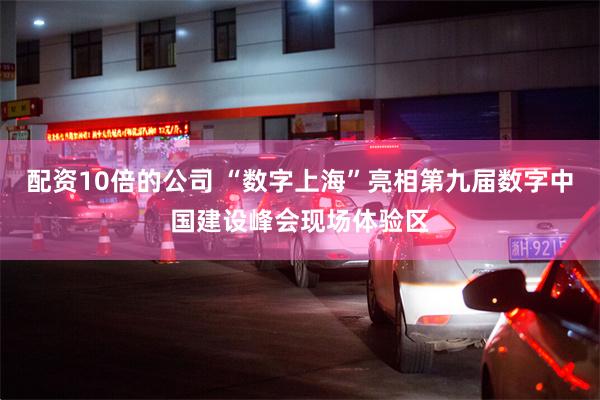配资10倍的公司 “数字上海”亮相第九届数字中国建设峰会现场体验区