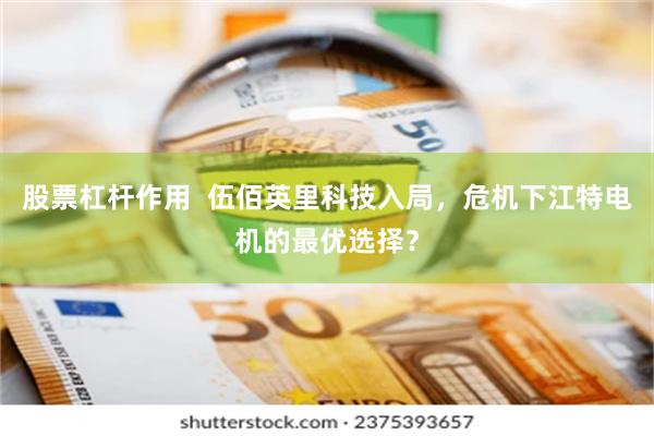 股票杠杆作用  伍佰英里科技入局，危机下江特电机的最优选择？
