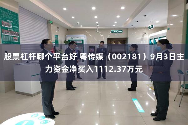 股票杠杆哪个平台好 粤传媒（002181）9月3日主力资金净买入1112.37万元