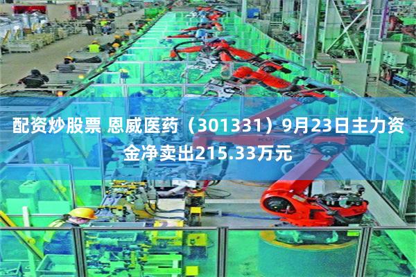 配资炒股票 恩威医药（301331）9月23日主力资金净卖出215.33万元