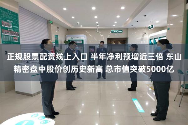正规股票配资线上入口 半年净利预增近三倍 东山精密盘中股价创历史新高 总市值突破5000亿