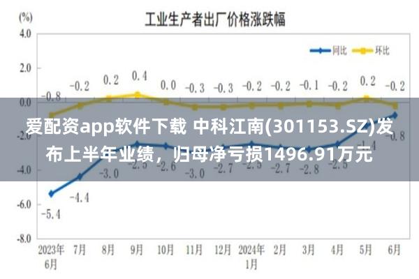 爱配资app软件下载 中科江南(301153.SZ)发布上半年业绩，归母净亏损1496.91万元