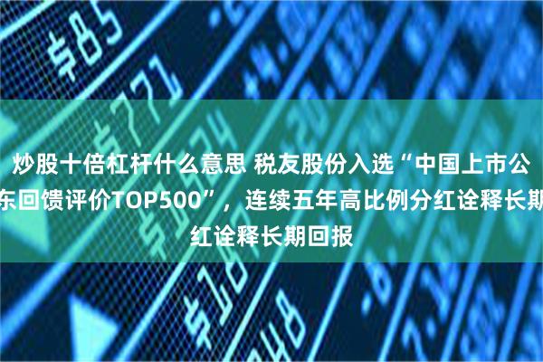 炒股十倍杠杆什么意思 税友股份入选“中国上市公司股东回馈评价TOP500”，连续五年高比例分红诠释长期回报