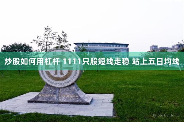 炒股如何用杠杆 1111只股短线走稳 站上五日均线