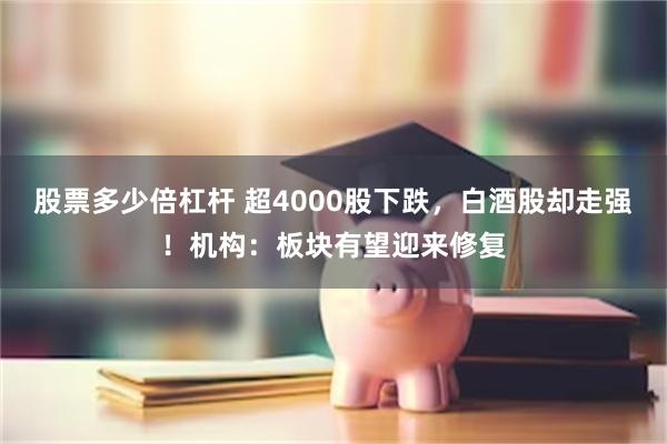 股票多少倍杠杆 超4000股下跌，白酒股却走强！机构：板块有望迎来修复