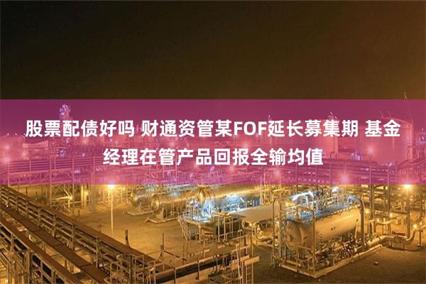股票配债好吗 财通资管某FOF延长募集期 基金经理在管产品回报全输均值